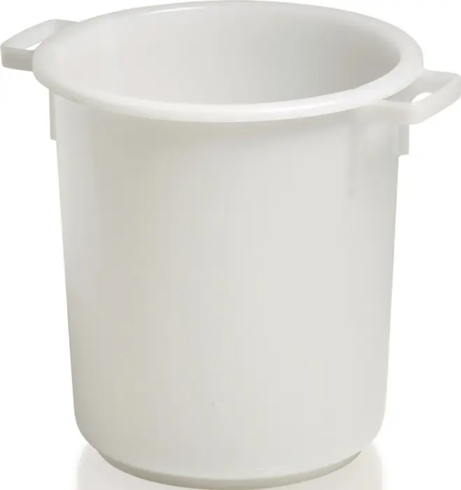 Kunststoffbehälter rd.40l HD-PE weiß D420xH445mm m.Außengriff CRAEMER Preisreduziert