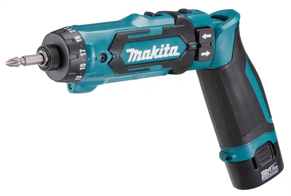 Makita DF012DSE Akku-Knickschrauber 7,2V, 2 Akkus + Ladegerät im Transportkoffer Preiswert