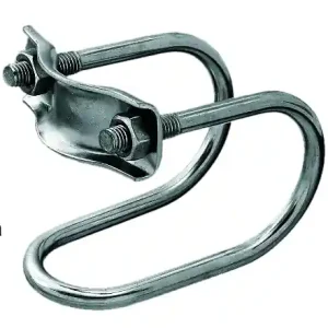 LISTER R 124 NACKENROHRHALTER 90° MIT GEGENPLATTE UND MUTTERN 2" X 2" Schneller Versand