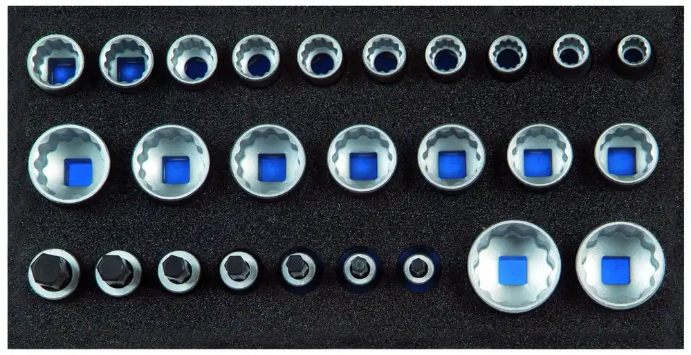 GEDORE CT1-D 1500 19 Satz Steckschlüsseleinsätze 1/2" UD-Profil in Check-Tool-Modul Expressversand