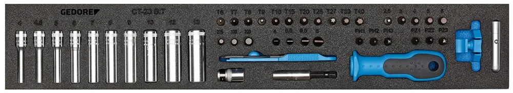 GEDORE 1500 CTD-20 BIT Steckschlüssel-Sortiment 1/4" in Check-Tool-Modul Sonderaktion