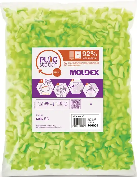 Begrenztes Angebot Gehörschutzstöpsel Contours® 746001 EN 352-2 SNR 35 dB 500 PA/Nachfüllpackung