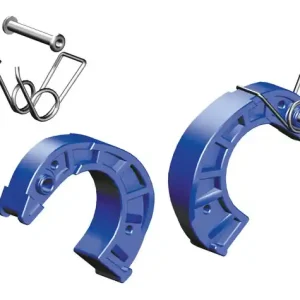 Expressversand Layher Finger 42 mm blau komplett mit Federn und Nieten (2 Stück)