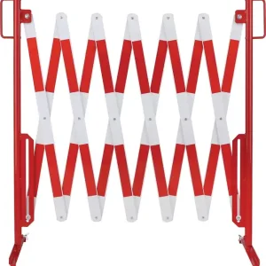 Scherengitter L4000xH1000mm m.Standfuß rot/weiß Heißes Angebot