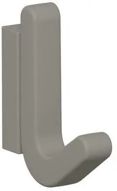 Rabatt Einzelhaken Ser.477 matt,elastisch Ku.(TPU) 95 felsgrau H.68mm HEWI