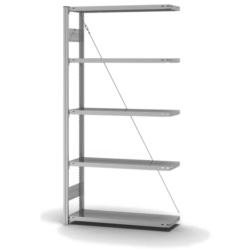 Top-Angebot hofe Anbau-Fachbodenregal für Einseitige Nutzung - Stecksystem ORION PLUS - Fachlast 220 kg - H2000 B1000 T300 mm - Verzinkt