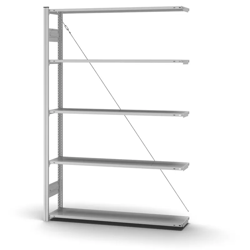 hofe Profi-Anbaulagerregal für Einseitige Nutzung - Stecksystem ORION PLUS - H2000 B1300 T300 mm - Verzinkt Nur Heute