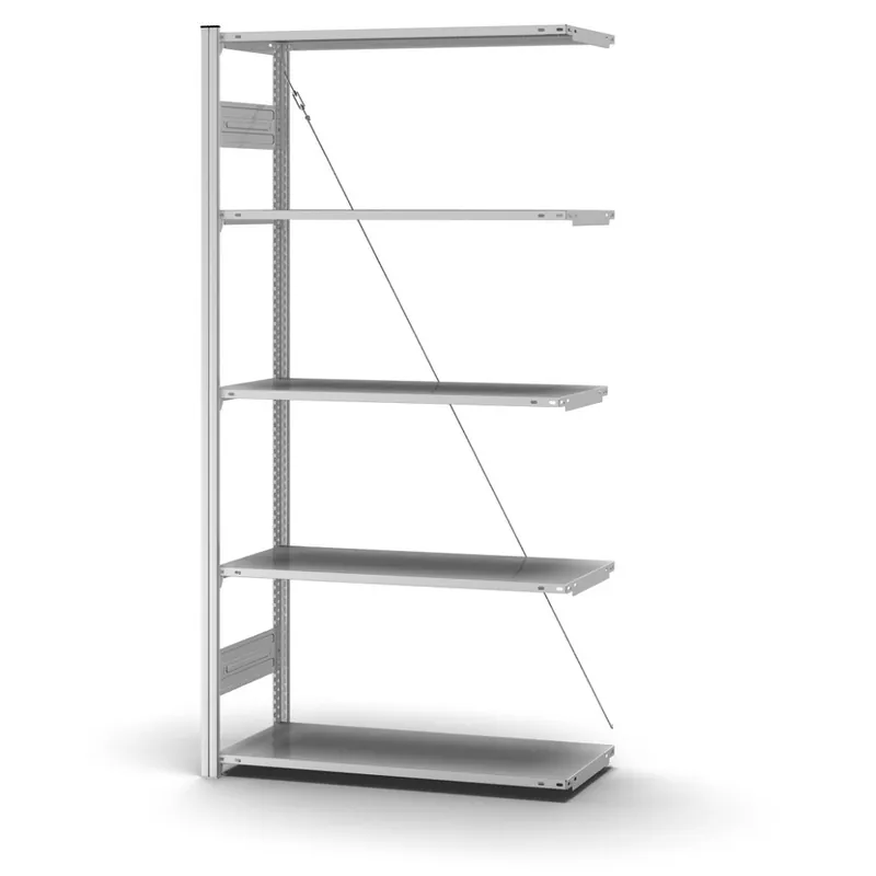 Expressversand hofe Profi-Anbaulagerregal für Einseitige Nutzung - Stecksystem ORION PLUS - H2000 B1000 T400 mm - Verzinkt