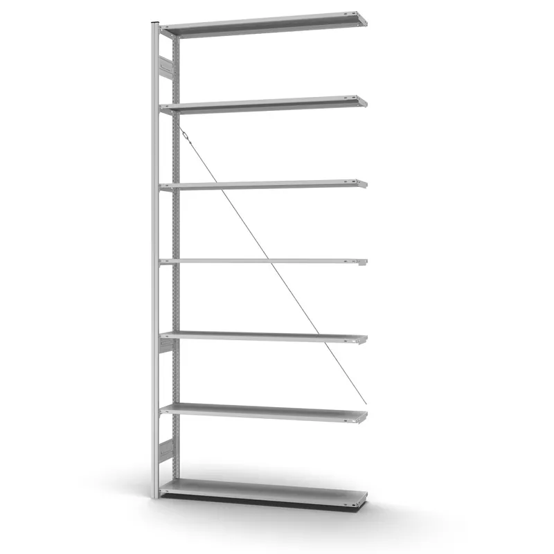 hofe Profi-Anbaulagerregal für Einseitige Nutzung - Stecksystem ORION PLUS - H3000 B1300 T300 mm - Verzinkt Neue Kollektion