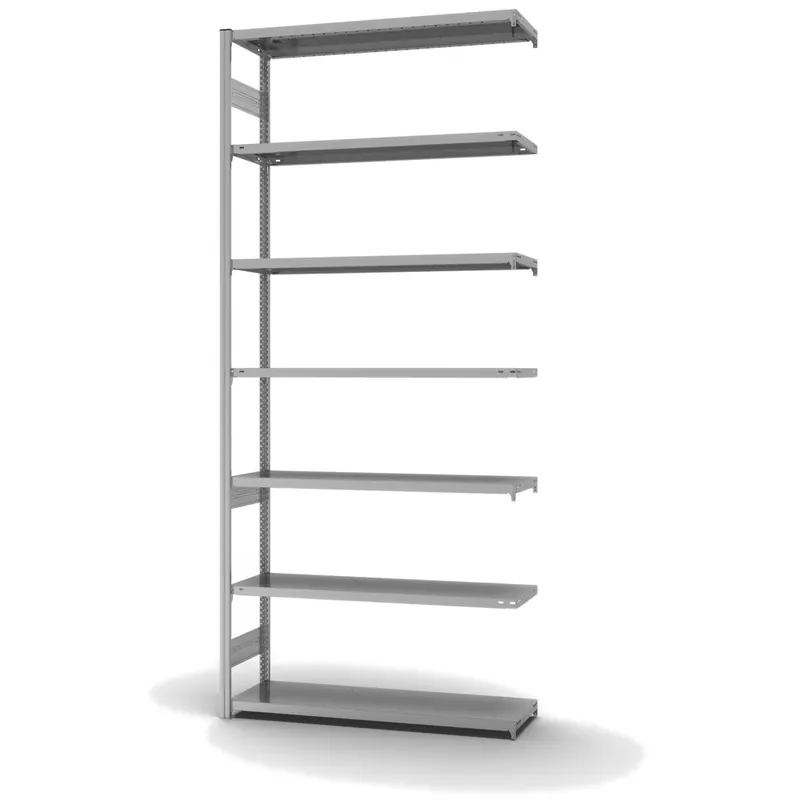 hofe Anbau-Fachbodenregal für Beidseitige Nutzung - Stecksystem ORION PLUS - Fachlast 215 kg - H3000 B1300 T400 mm - Verzinkt Preis Gesenkt