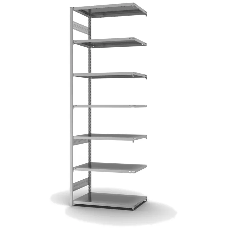 Garantierte Lieferung hofe Anbau-Fachbodenregal für Beidseitige Nutzung - Stecksystem ORION PLUS - Fachlast 240 kg - H3000 B1000 T600 mm - Verzinkt