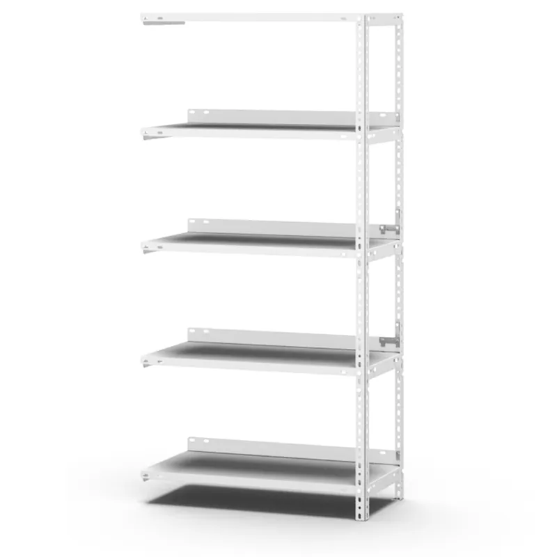 hofe Akten-Anbauregal für Einseitige Nutzung - Schraubsystem WR - 750 x 300 mm1500 mm Winkelpfosten und Böden RAL7035 lichtgrau Preisknaller
