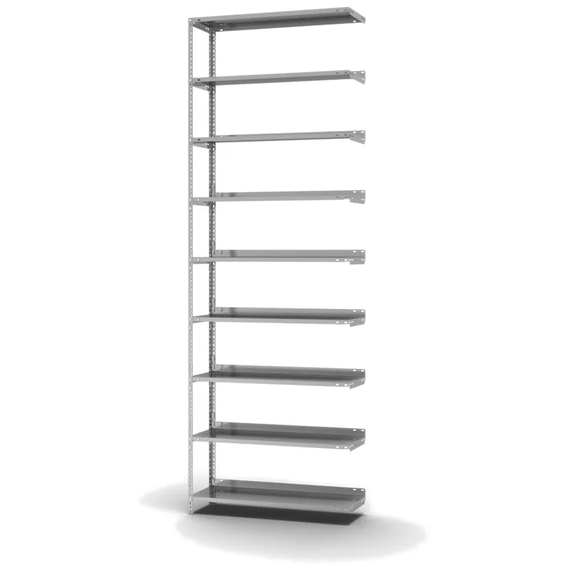 Direktkauf hofe Akten-Anbauregal für Einseitige Nutzung - Schraubsystem WR - 1000 x 300 mm2900 mm Winkelpfosten und Böden verzinkt