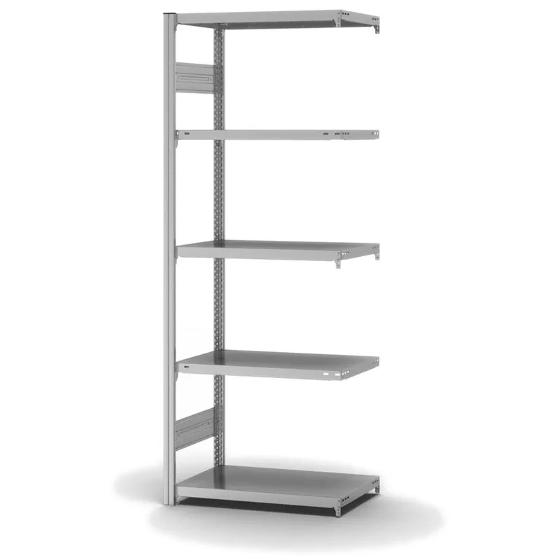 Neue Ware hofe Anbau-Fachbodenregal für Beidseitige Nutzung - Stecksystem ORION PLUS - Fachlast 225 kg - H2000 B750 T400 mm - Verzinkt