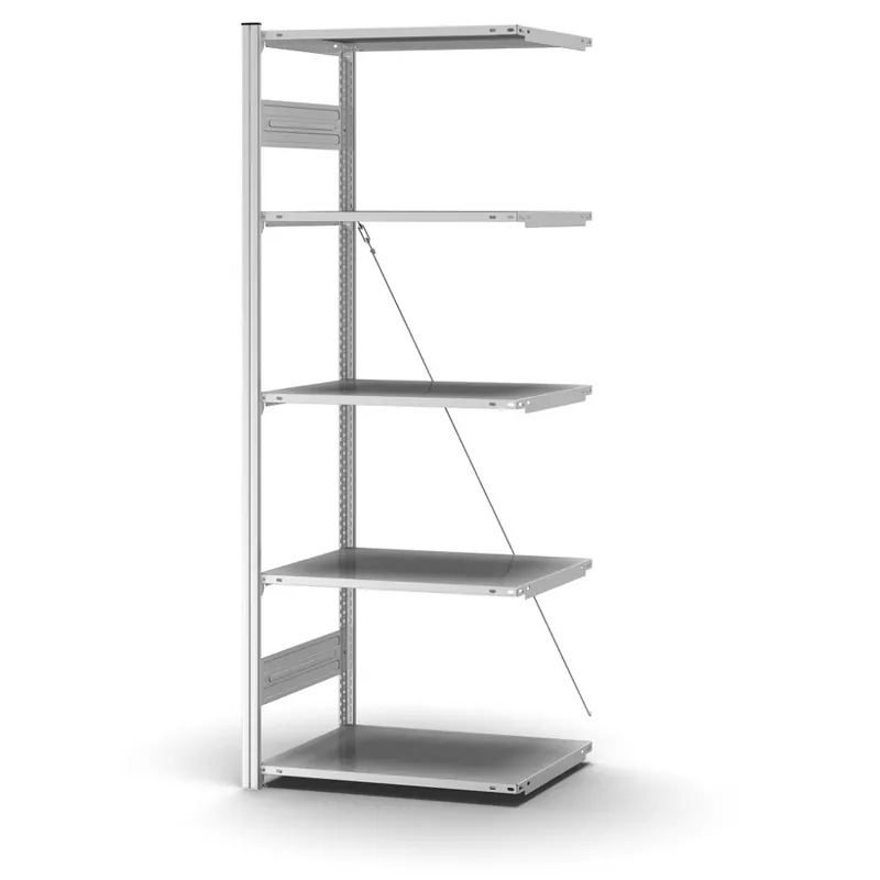 hofe Profi-Anbaulagerregal für Einseitige Nutzung - Stecksystem ORION PLUS - H2000 B750 T500 mm - Verzinkt Kracherpreis