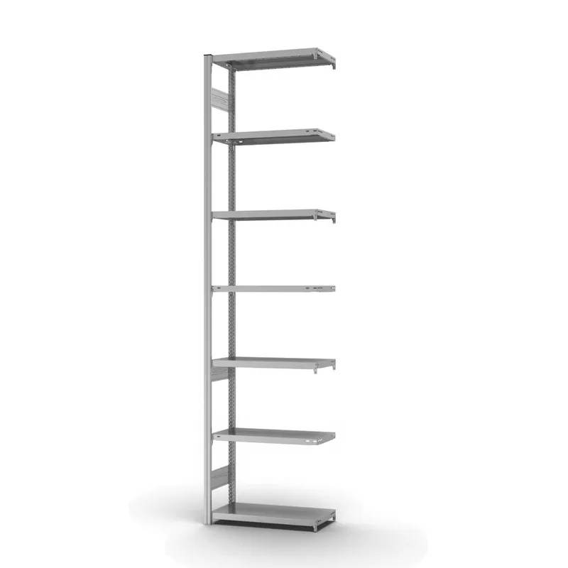 hofe Anbau-Fachbodenregal für Beidseitige Nutzung - Stecksystem ORION PLUS - Fachlast 200 kg - H3000 B750 T300 mm - Verzinkt Schneller Versand
