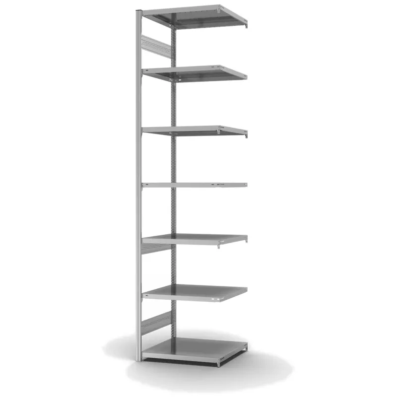 Beliebt hofe Anbau-Fachbodenregal für Beidseitige Nutzung - Stecksystem ORION PLUS - Fachlast 240 kg - H3000 B750 T600 mm - Verzinkt
