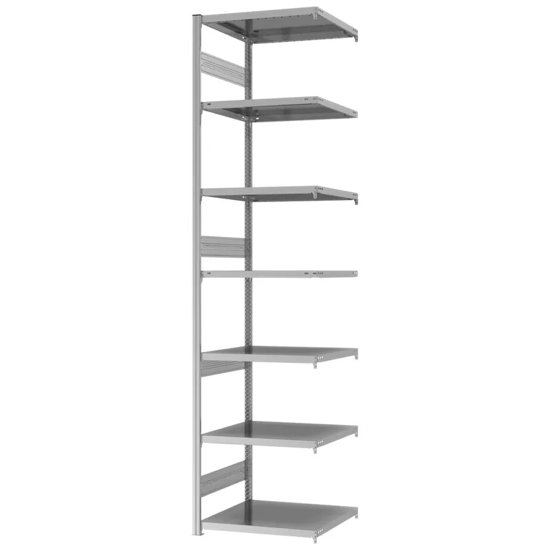hofe Anbau-Fachbodenregal für Beidseitige Nutzung - Stecksystem ORION PLUS - Fachlast 300 kg - H3000 B750 T600 mm - Verzinkt Preis Gesenkt