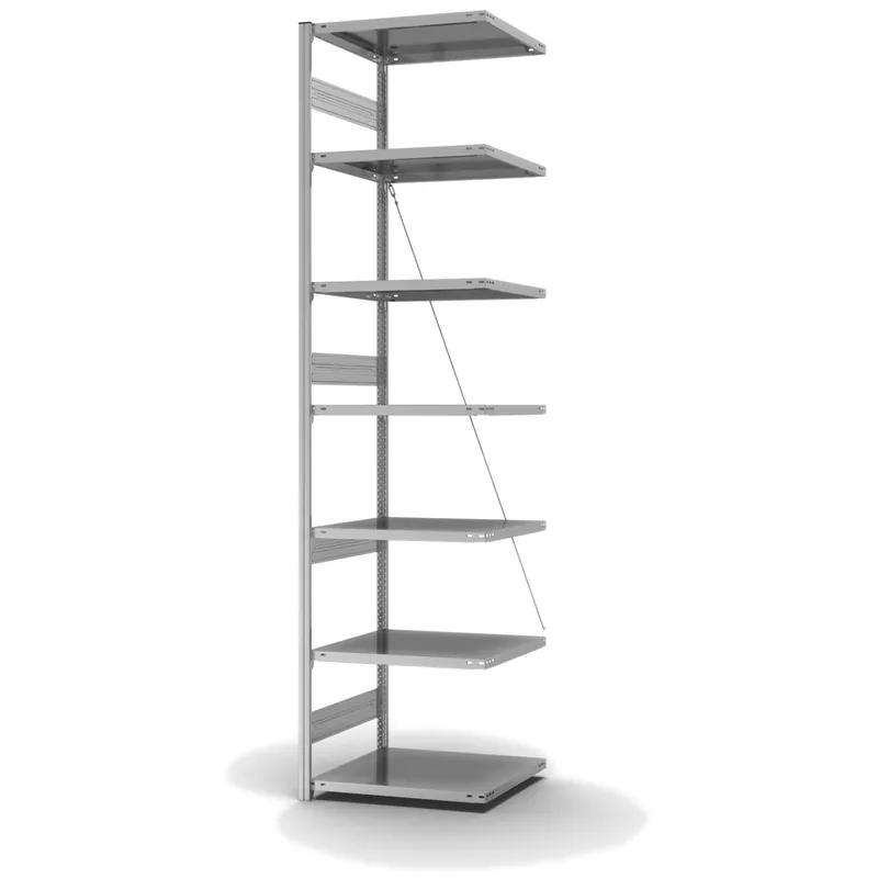 hofe Anbau-Fachbodenregal für Einseitige Nutzung - Stecksystem ORION PLUS - Fachlast 300 kg - H3000 B750 T600 mm - Verzinkt Aktuell