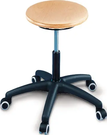 Drehhocker m.Rollen Buche natur Sitz-H.420-550mm Beliebt