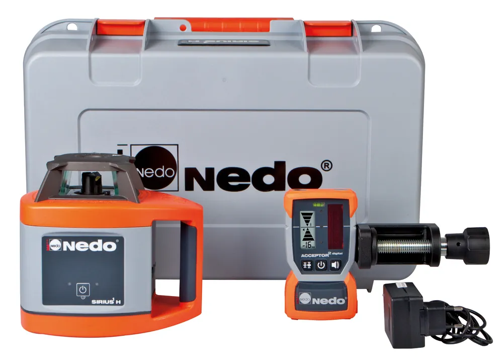 Nedo Rotationslaser SIRIUS 1 H inklusive Laserempfänger ACCEPTOR 2 digital Jetzt Kaufen