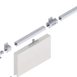 Erweiterungsset Schiebetorgarnitur Pro 100 Wand blau verz.L.2000mm Begrenztes Angebot