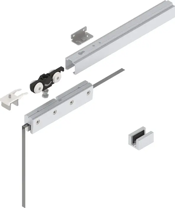 Neue Kollektion Schiebetürsystem 73 80kg 1700mm EV 1 elox.GLT 8/10mm Kompletts.