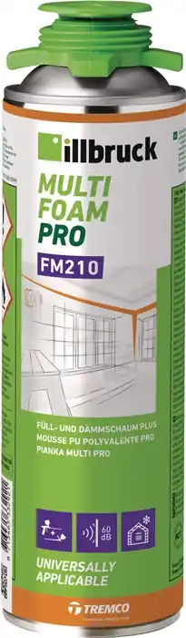 1K-Fenster-/Fassadenschaum FM210 500ml B2 grün Dose ILLBRUCK VE: 12 Stück Finale Aktion