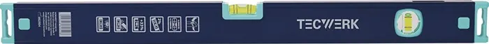 Preis Gesenkt Wasserwaage 50cm Alu.blau Spiegellibelle max.±0,5 mm/m TECWERK