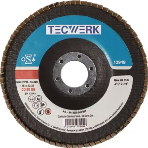 Direktkauf Fächerscheibe D.115mm K.120 kon.INOX CO TECWERK VE: 10 Stück