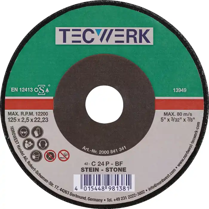 Trennscheibe STE D230x3mm ger.STE Bohr.22,23mm TECWERK VE: 25 Stück Kracherpreis