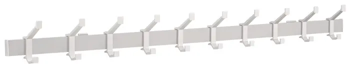 Sofort Bestellen Wandgarderobe Alu.F1 ma silber 10 Hut-/Mantelhaken L.1250mm