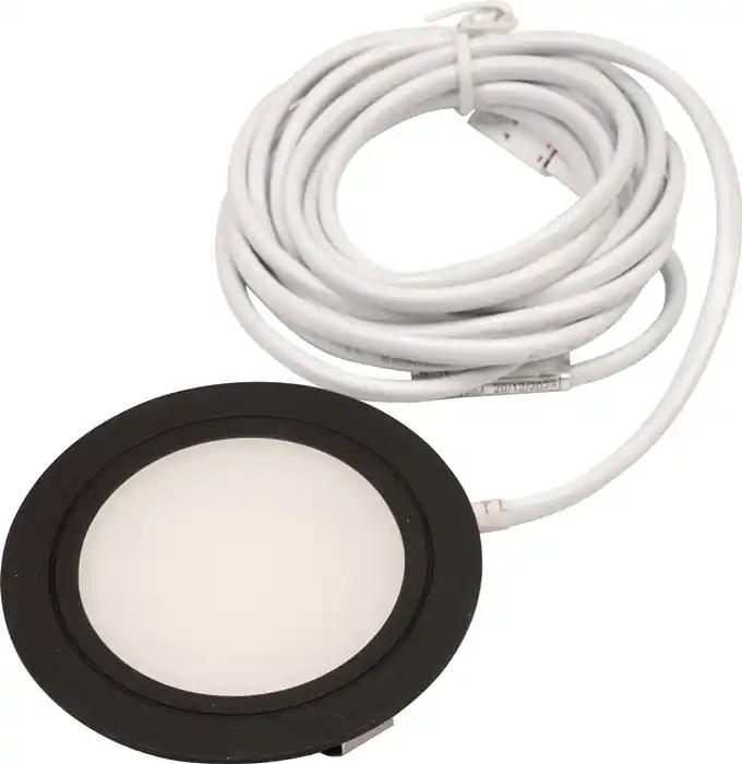 Einbauleuchte Chip HE 58 Emotion 24V DC 2,5 W Zuleitung 1800mm Rahmenf. schwarz Versand Am Gleichen Tag