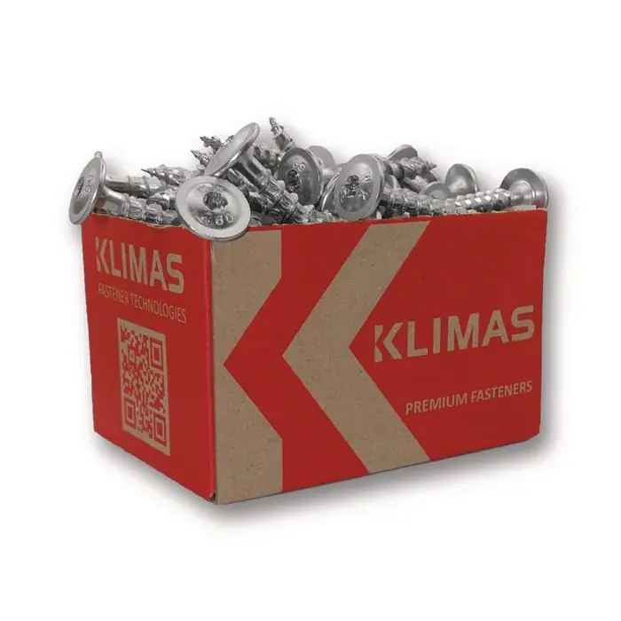 Super-Preis Tellerkopfschraube 8x140 Tellerkopf hell verz.TX40 KLIMAS VE: 25 Stück