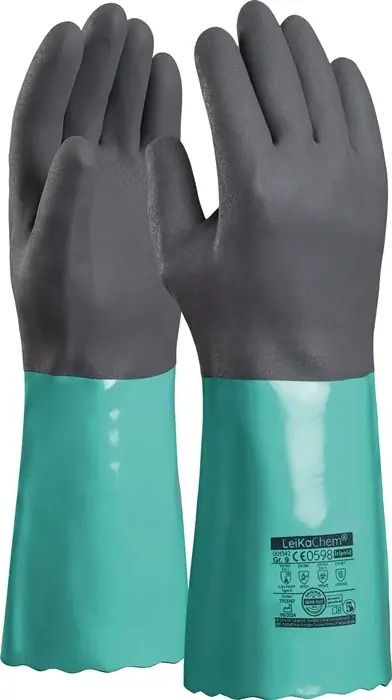 Sichere Zahlung Chemiehandschuh LeiKaChem® 1342 Gr.10 grün EN 388,EN 407,EN 374 PSA III LEIPOLD VE: 12 Paare