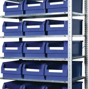 Steckregal H2000xB1000xT500mm Anbauregal 8 Stahl-Bd.24xGr.2 blau KAPPES Preiswert