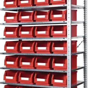 Steckregal H2000xB1000xT400mm Anbauregal 10 Stahl-Bd.40xGr.4 rot KAPPES Must-Have