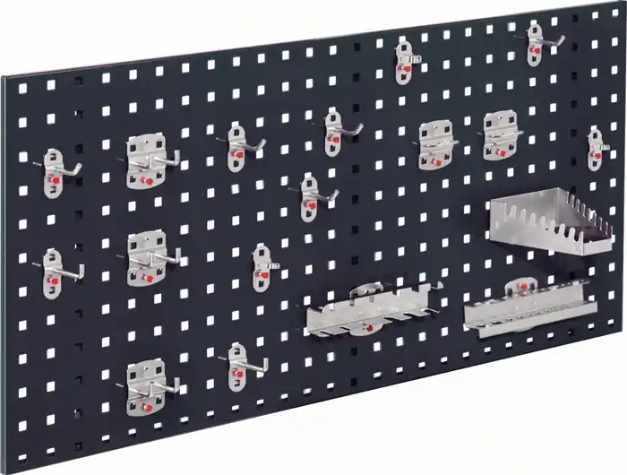 Lochplatte B450xL1000mm grau 18 tlg.RASTERPLAN Highlight