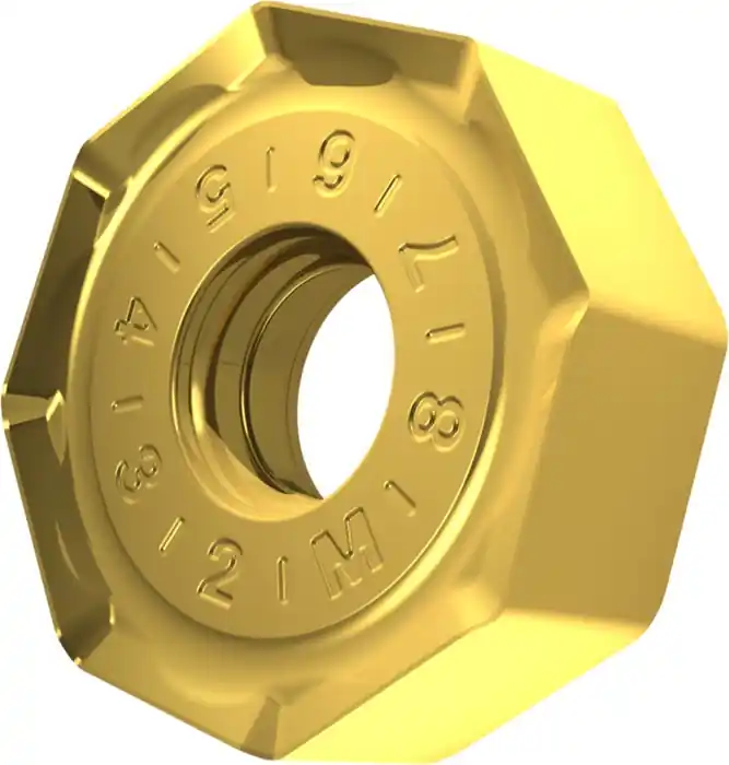 Online Kaufen Fräswendeschneidplatte ISO ONMX 060508SR-M:M8340 D.5,7mm PVD beschichtet Gold VE: 10 Stück