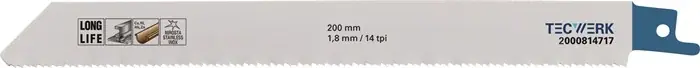 Direkt Vom Hersteller Säbelsägeblatt L.200mm B.19mm TPI 14 1,8mm 25 St./Karte TW