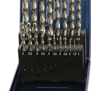 Neu Spiralbohrersatz DIN 338 Typ VA D.1-10x0,5mm HSS-Co 19tlg.Ku.-Kass.TECWERK