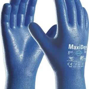 Sichere Zahlung Handschuhe MaxiDex® Gr.8 blau EN ISO 374-5/EN 388 PSA III ATG VE: 12 Paare