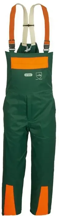 Echt Schnittschutzlatzhose KONIFERE Gr.54 grün/orange WATEX