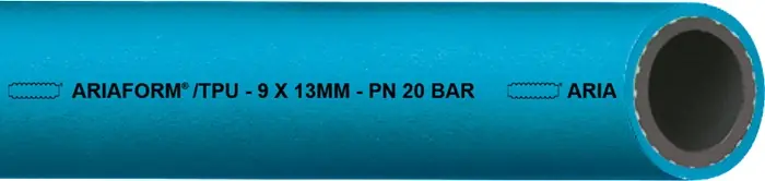 Preis Gesenkt PU-Pressluftschlauch ARIAFORM®/TPU ID 10mm AD 14,5mm L.50m Blau TEGUMA VE: 50 Meter