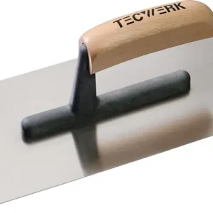 Glättekelle L.280mm B.130mm gehärtet,m.H-Heft STA S.0,7mm TECWERK Markenprodukt