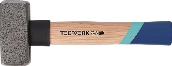 Fäustel Kopf-G.2000g Hickory Stielschutzhülse TECWERK Zertifiziert