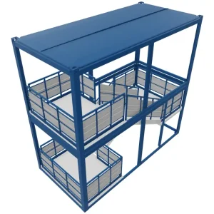 Versand Am Gleichen Tag CONTAINEX 3m Treppenturm "CLASSIC XL" 20' EG+OG mit Podesttreppe aus Stahl