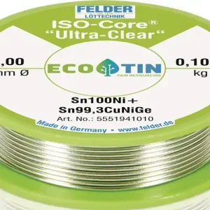 Lötdraht ISO-Core® UltraClear 1mm 100g Sn100Ni+ FELDER Meistverkauft