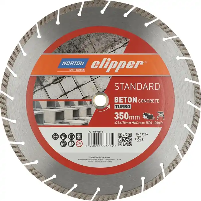 Diamanttrennscheibe Stand.Beton Turbo D.350mm Seg.-H.10mm Seg.-B.4,0mm Direkt Vom Hersteller