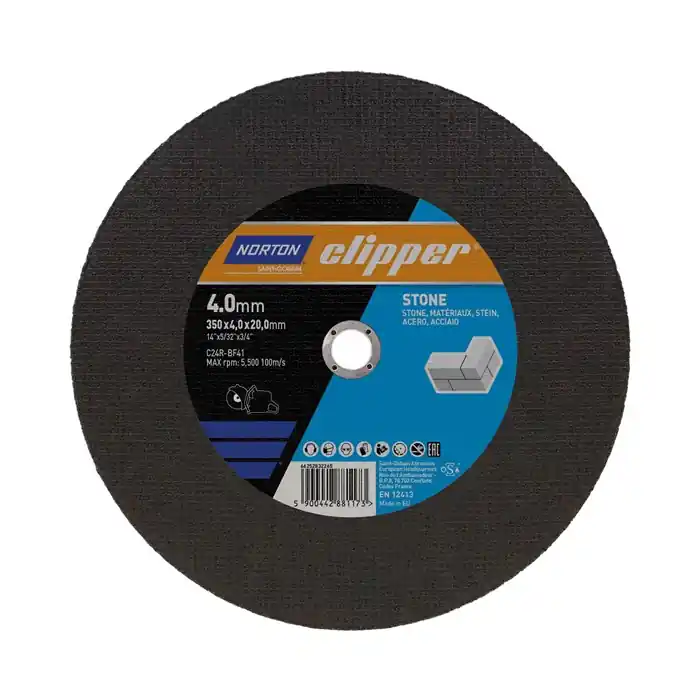 Zertifiziert Trennscheibe D350x4,0mm Typ 41 STE Bohr.20mm NORTON CLIPPER